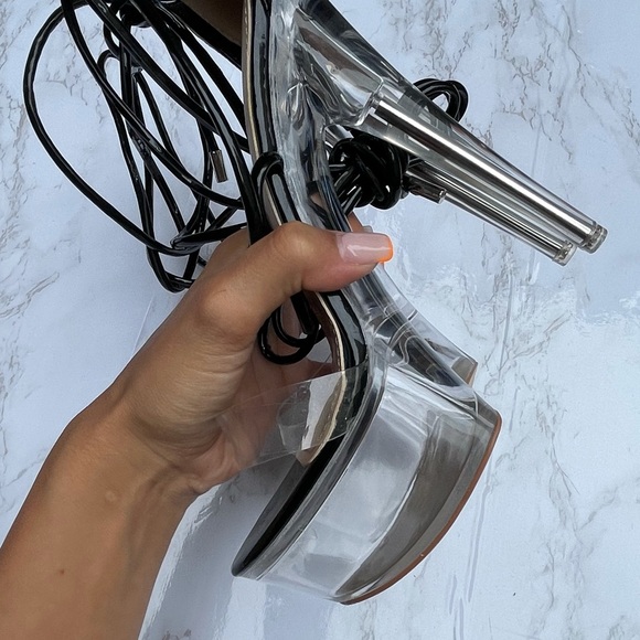 NEW Simmi London destiny black clear platform heel - Picture 3 of 10